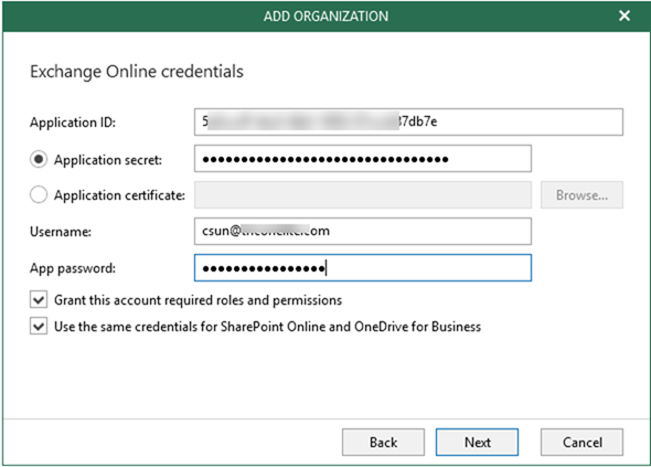 042320 1952 HowtouseVee92 - How to use Veeam Backup for Microsoft Office 365 V4 with Modern authentication offload Backup to Azure Blob Object storage