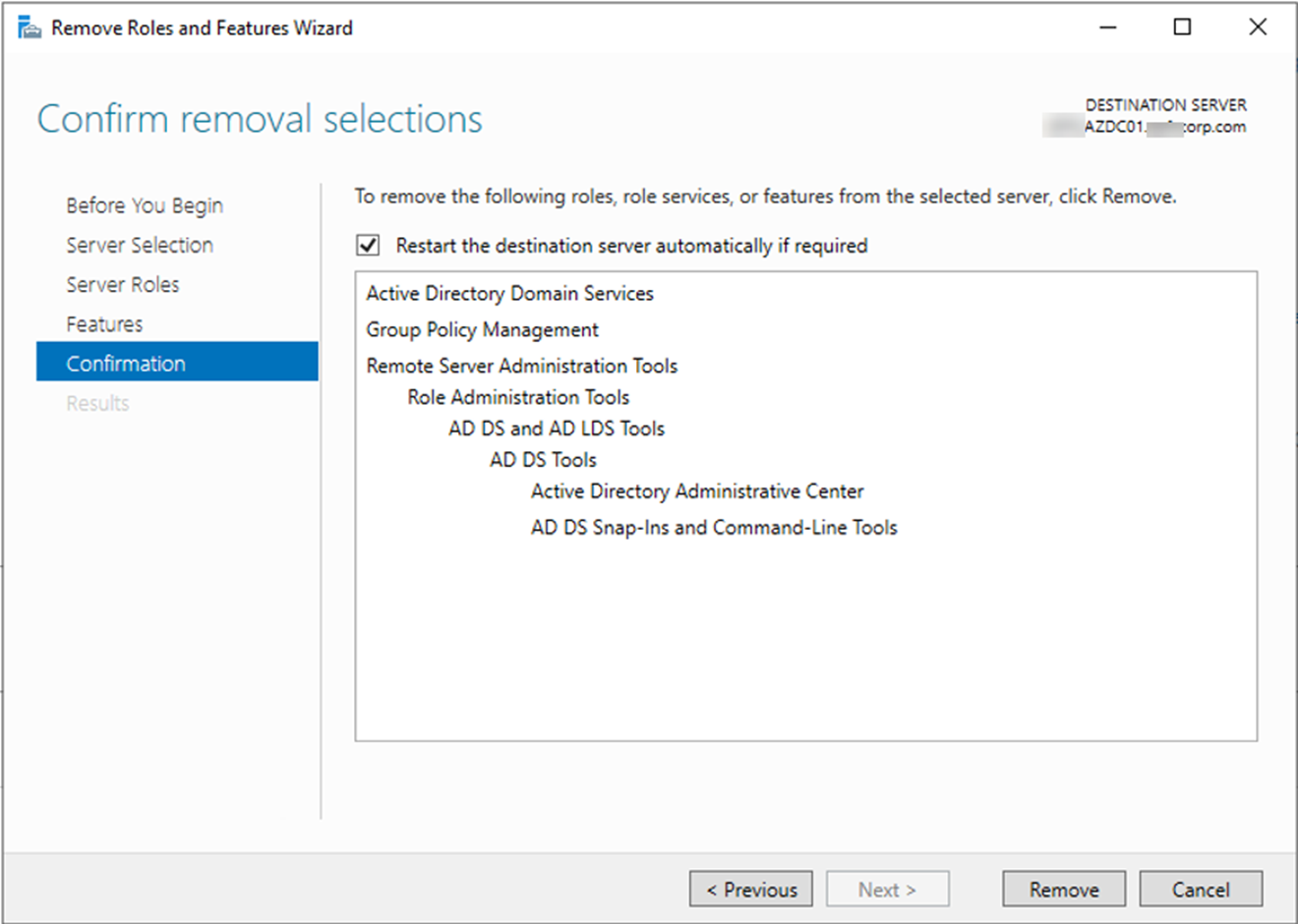 101120 0520 HowtoDemote25 - How to Demote Microsoft Windows Server 2019 Domain Controller Virtual Machine at Azure