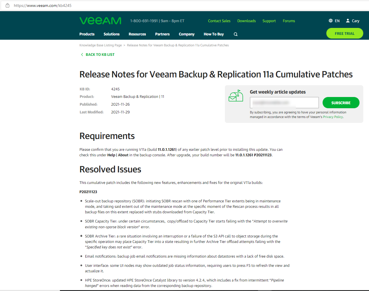 121421 0543 HowtoInstal1 - How to Install Veeam Backup & Replication 11a Cumulative Parches