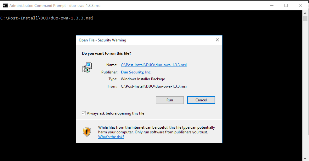 122821 2015 Howtoconfig9 - How to configure Cisco DUO for Outlook Web App (OWA) of Exchange 2013 and later