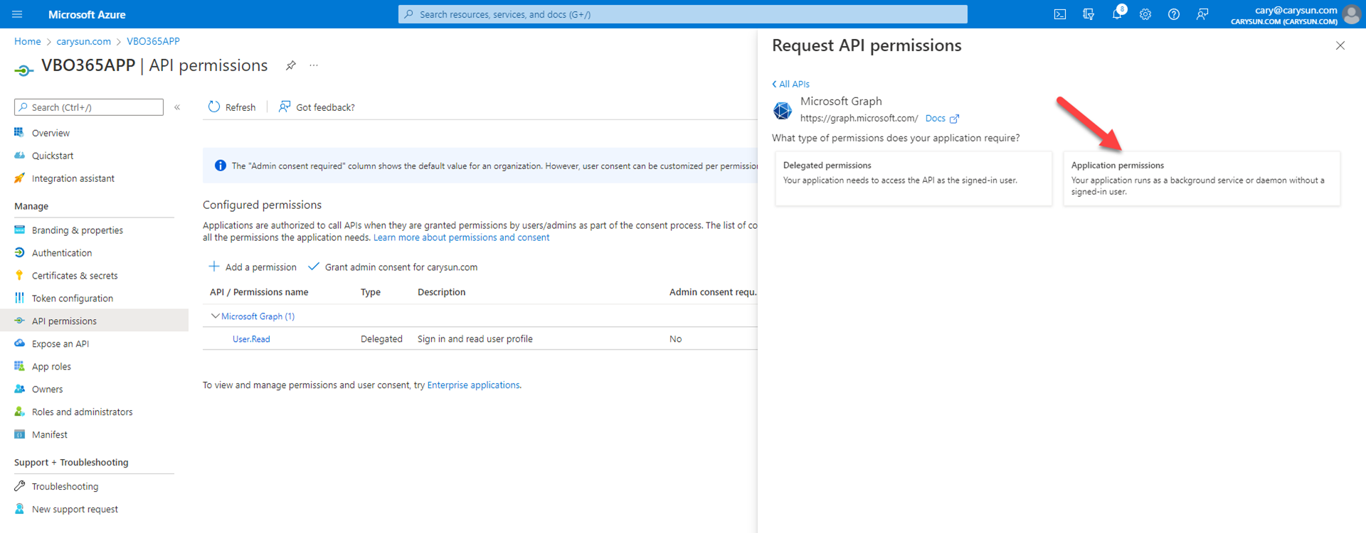 042022 1642 Howtoconfig11 - How to configure Azure AD Application Permissions for Modern App-Only Authentication of Veeam Backup for Microsoft 365