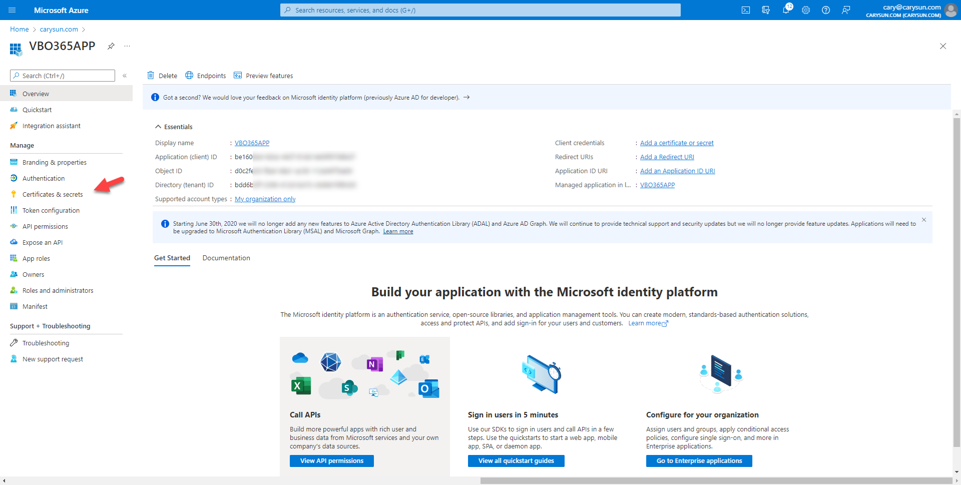 042222 1711 Howtoconfig27 - How to configure Azure AD Application Permissions for Modern Authentication and Legacy Protocols Authentication of Veeam Backup for Microsoft 365