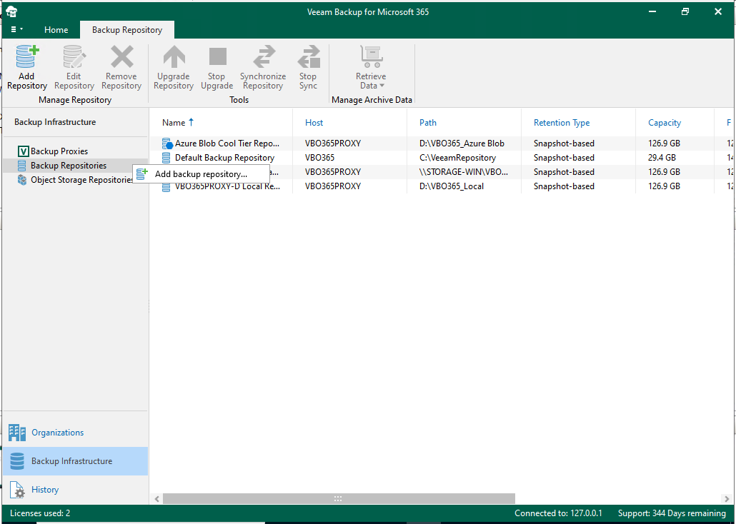 052622 1821 HowtoaddMic42 - How to add Microsoft Azure Archive Storage Repository without Azure archiver appliance at Veeam Backup for Microsoft 365
