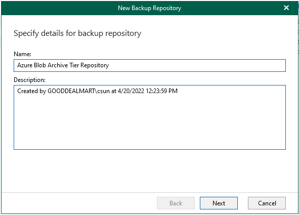 052622 1821 HowtoaddMic43 - How to add Microsoft Azure Archive Storage Repository without Azure archiver appliance at Veeam Backup for Microsoft 365