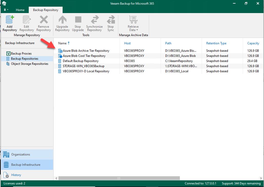 052622 1821 HowtoaddMic55 - How to add Microsoft Azure Archive Storage Repository without Azure archiver appliance at Veeam Backup for Microsoft 365