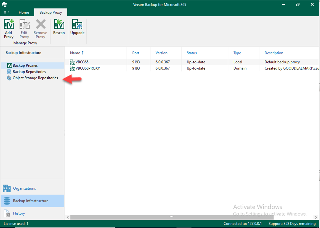 060122 1633 HowtoMicros25 - How to add Microsoft Azure Archive Storage Repository with Azure archiver appliance at Veeam Backup for Microsoft 365