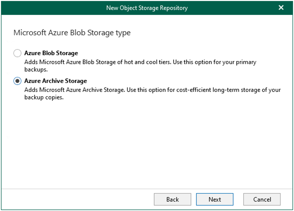 060122 1633 HowtoMicros29 - How to add Microsoft Azure Archive Storage Repository with Azure archiver appliance at Veeam Backup for Microsoft 365