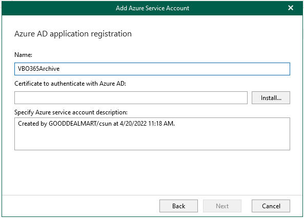 060122 1633 HowtoMicros42 - How to add Microsoft Azure Archive Storage Repository with Azure archiver appliance at Veeam Backup for Microsoft 365