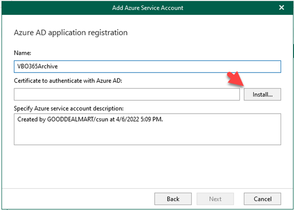 060122 1633 HowtoMicros43 - How to add Microsoft Azure Archive Storage Repository with Azure archiver appliance at Veeam Backup for Microsoft 365