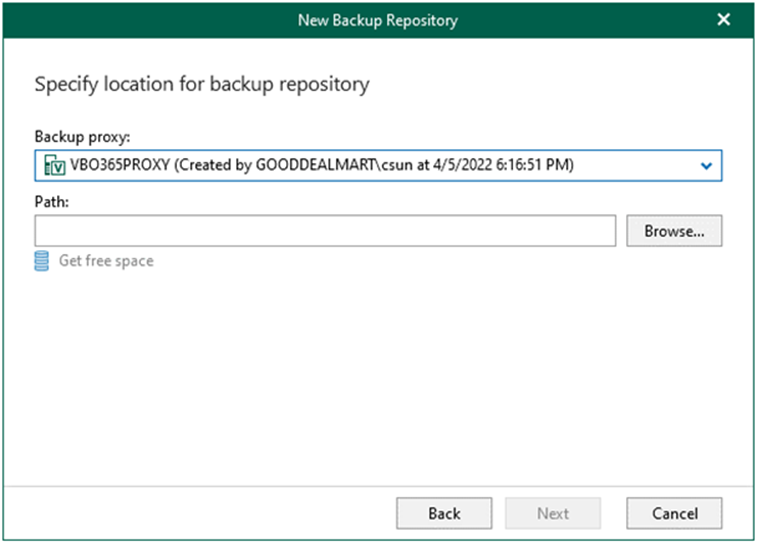 012723 1627 Howtoaddaba5 - How to add a backup proxy server’s local directory as a backup repository in Veeam Backup for Microsoft 365 v6.0