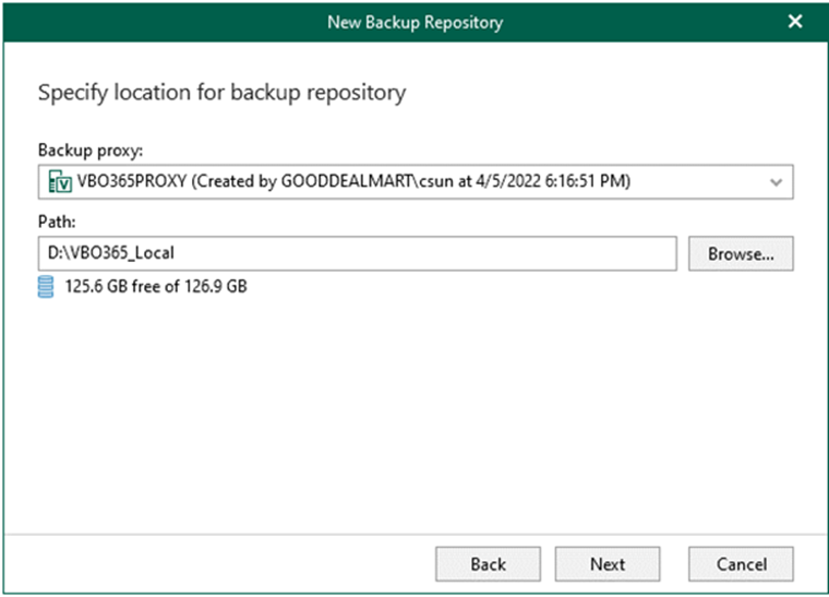 012723 1627 Howtoaddaba8 - How to add a backup proxy server’s local directory as a backup repository in Veeam Backup for Microsoft 365 v6.0