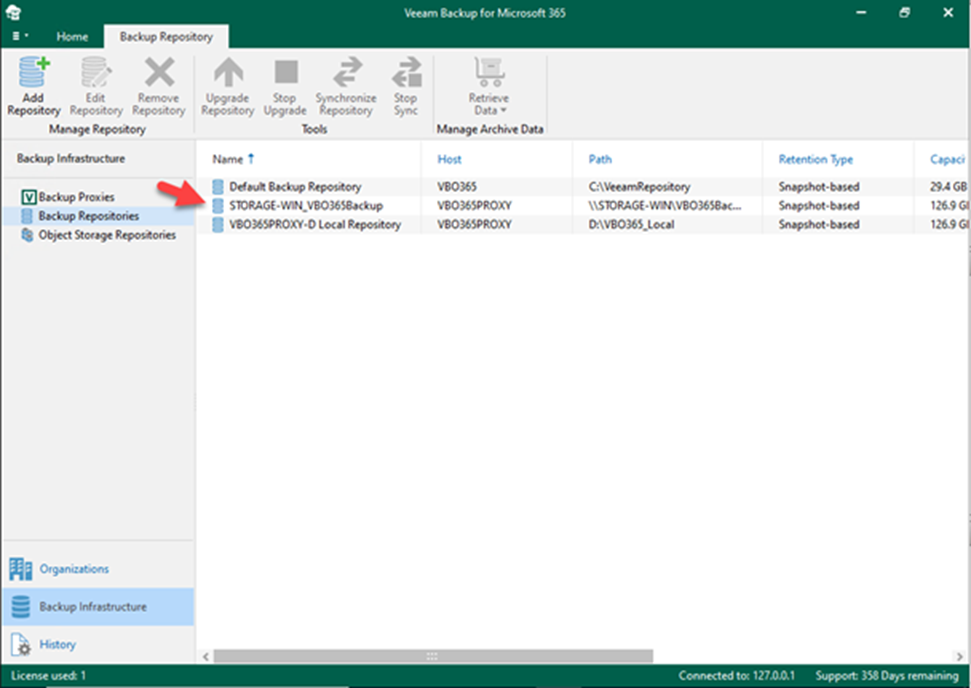 012823 1833 Howtoaddthe11 - How to add the network attached storage (SMB shares) as a backup repository in Veeam Backup for Microsoft 365 v6