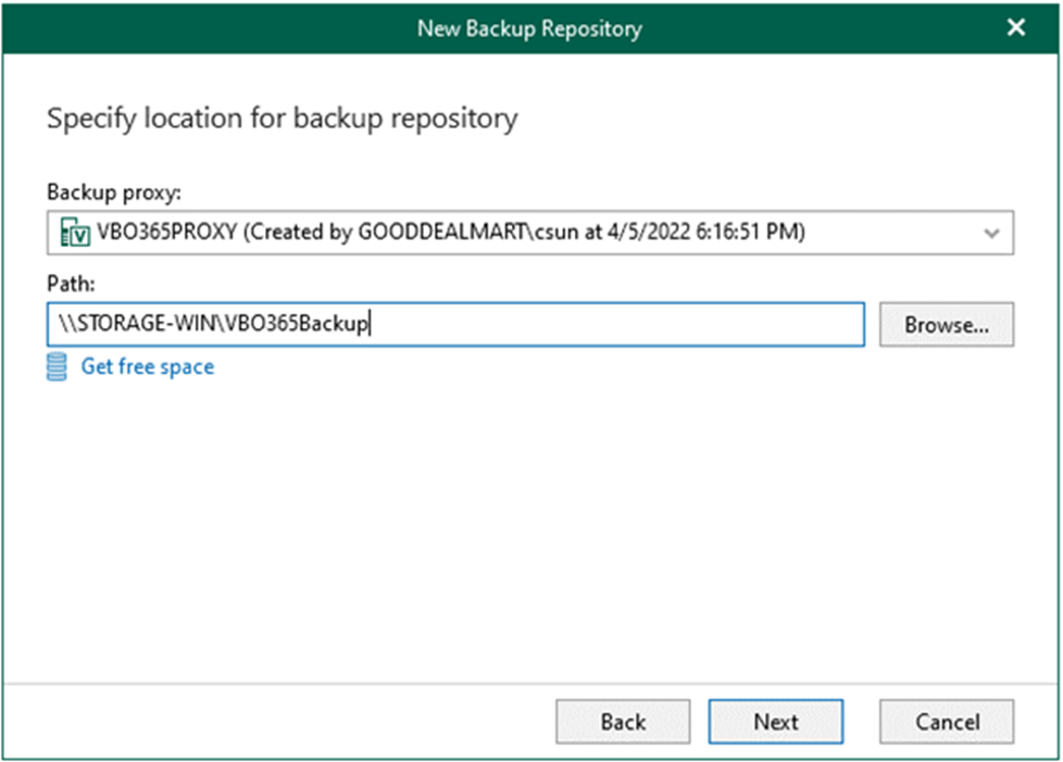 012823 1833 Howtoaddthe5 - How to add the network attached storage (SMB shares) as a backup repository in Veeam Backup for Microsoft 365 v6