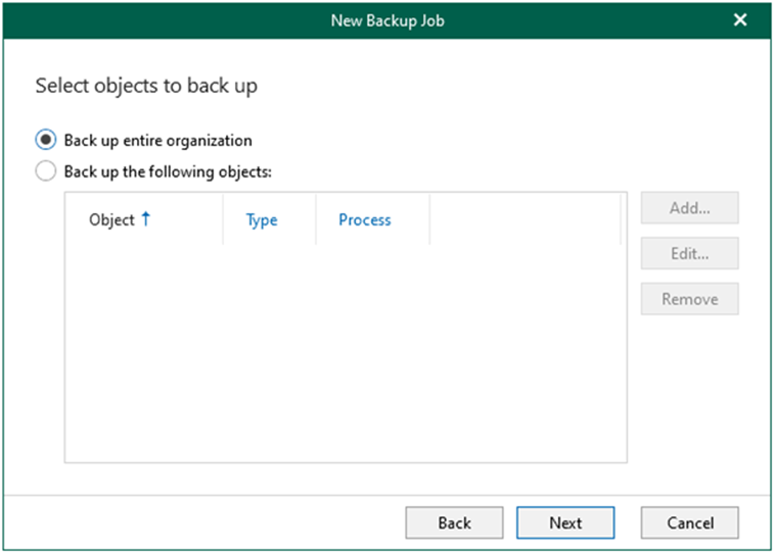 012823 2151 Howtocreate3 - How to create a backup job with local repositories to backup the entire organization in Veeam Backup for Microsoft 365 v6
