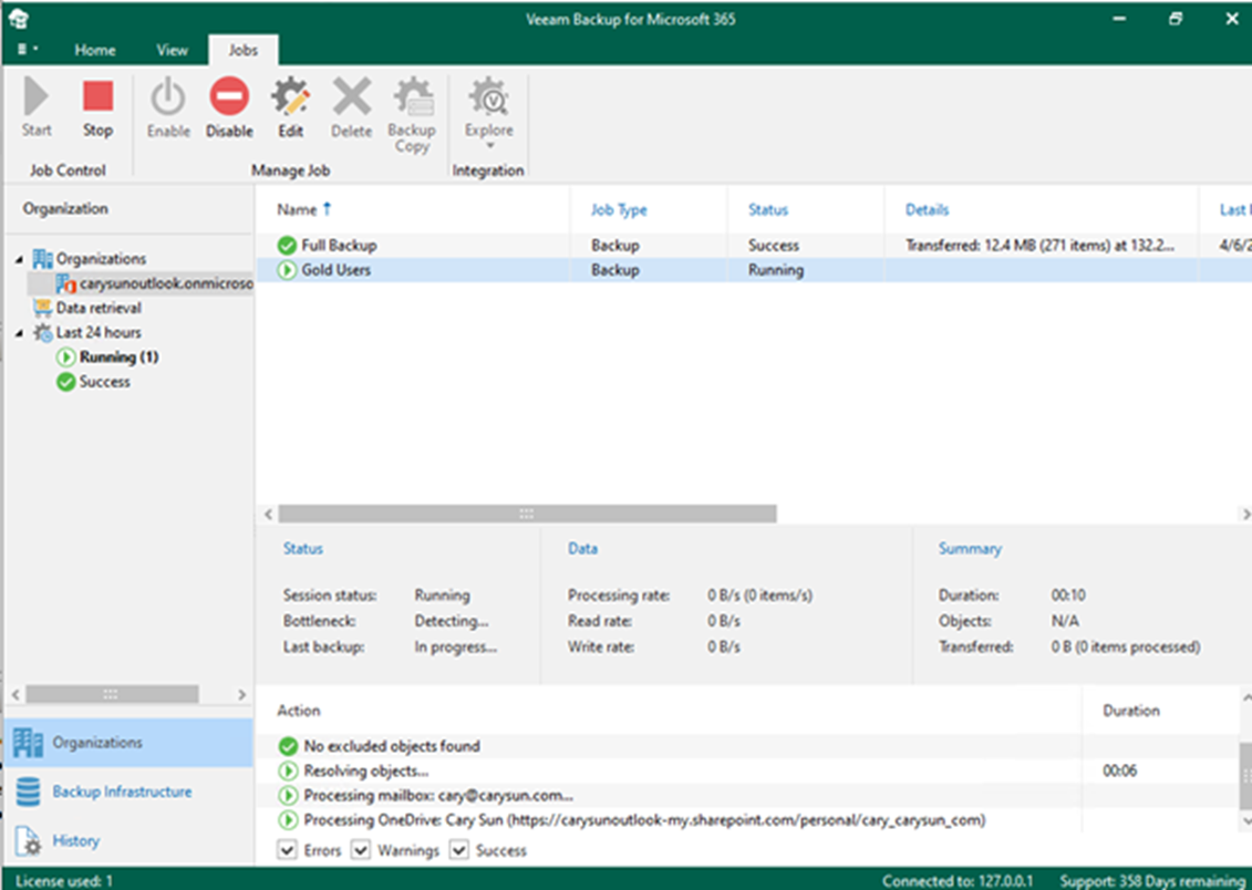 012823 2225 Howtocreate18 - How to create a backup job to backup the specific users, groups, sites, teams, and organizations in Veeam Backup for Microsoft 365 v6