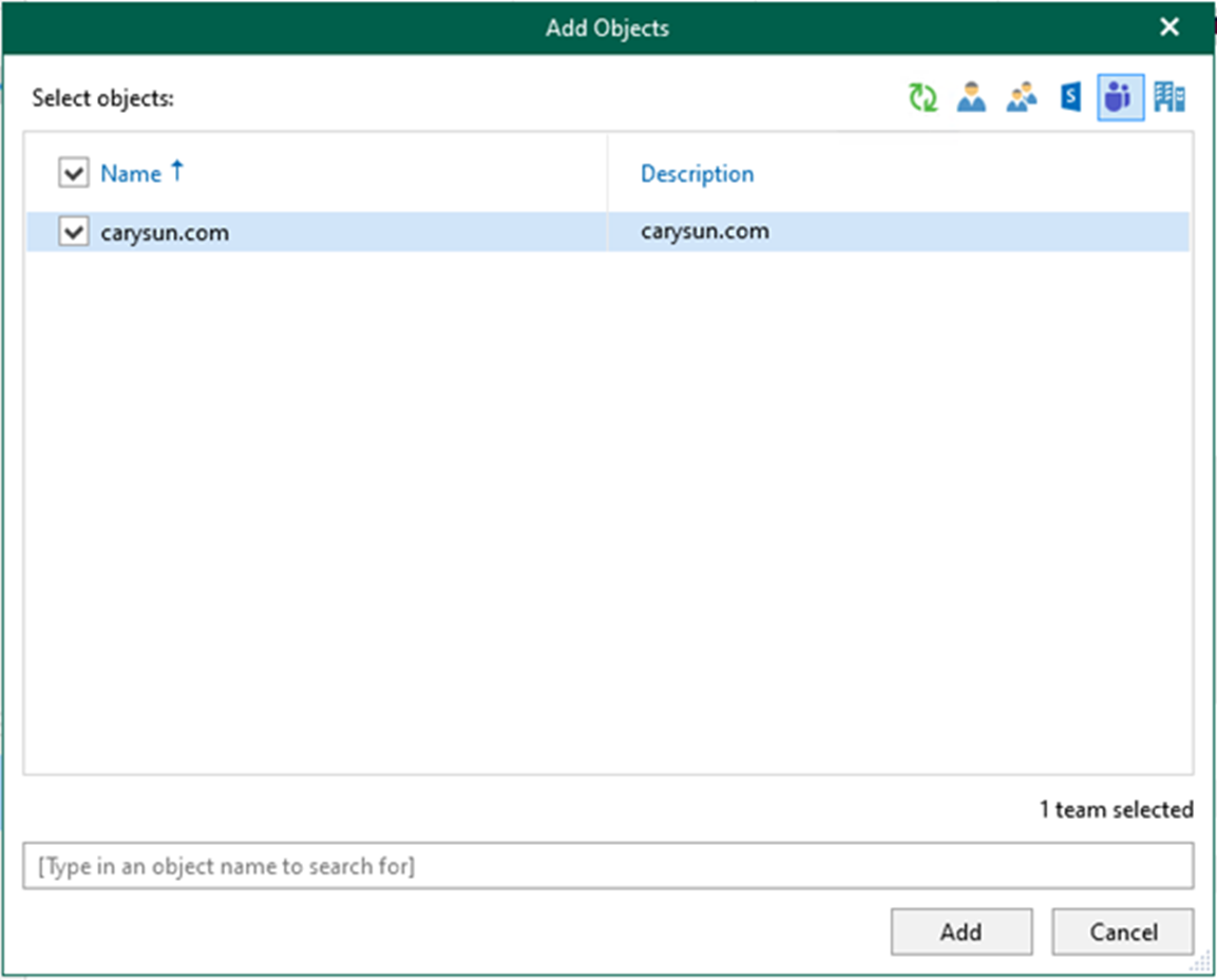 012823 2225 Howtocreate7 - How to create a backup job to backup the specific users, groups, sites, teams, and organizations in Veeam Backup for Microsoft 365 v6