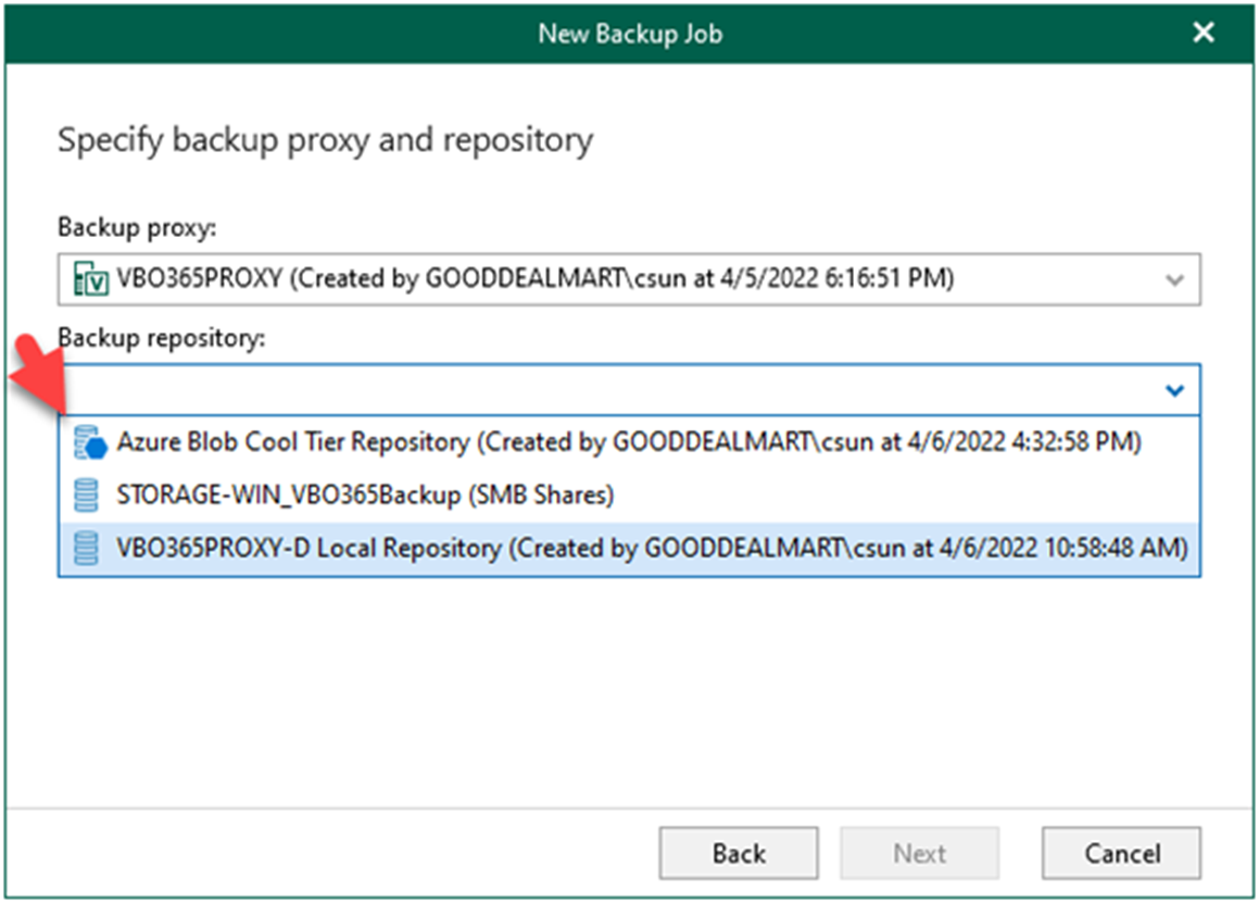 012923 1856 Howtocreate9 - How to create a backup job to backup the organization objects to Azure blob cool tier repository in Veeam Backup for Microsoft 365 v6