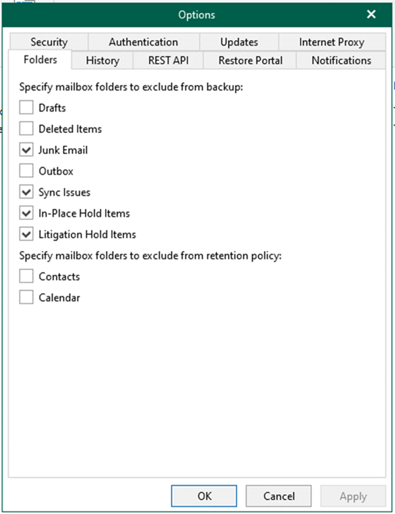 020423 2043 Hotoconfigu2 - How to configure folder exclusions settings in Veeam Backup for Microsoft 365 v6