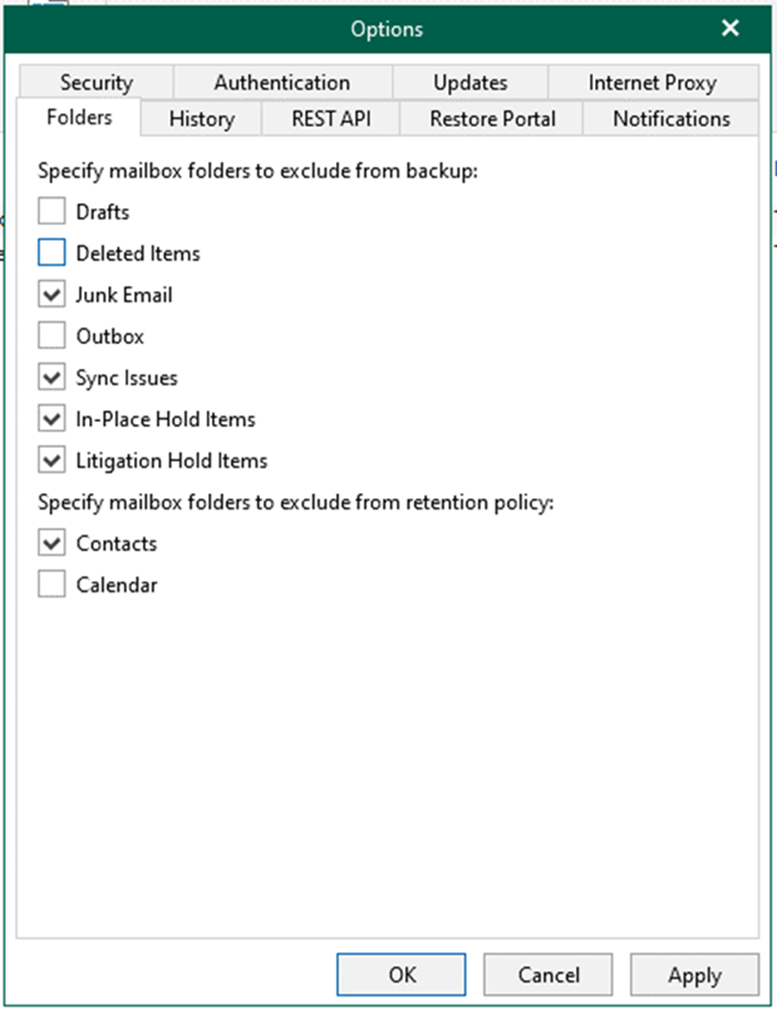 020423 2043 Hotoconfigu3 - How to configure folder exclusions settings in Veeam Backup for Microsoft 365 v6