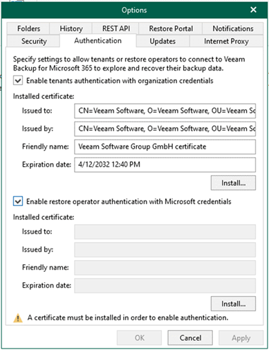 020523 0420 Howtoconfig6 - How to configure authentication settings for the Veeam Backup for Microsoft 365 v6 restore portal