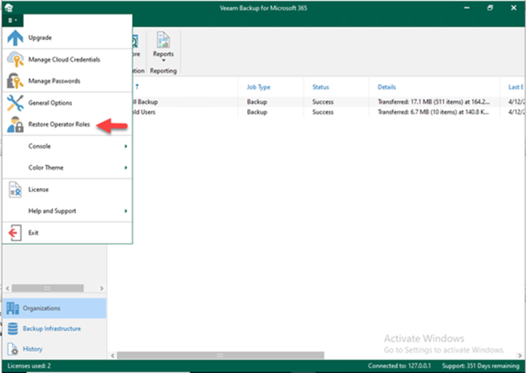 020523 0527 HowtoaddRes1 768x545 - How to add Restore Operator role for the Veeam Backup for Microsoft 365 v6