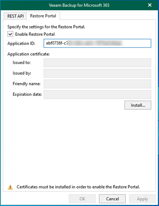 020523 0609 Howtoconfig44 - How to configure the REST API and Restore Portal on a separate server for Veeam Backup for Microsoft 365 v6