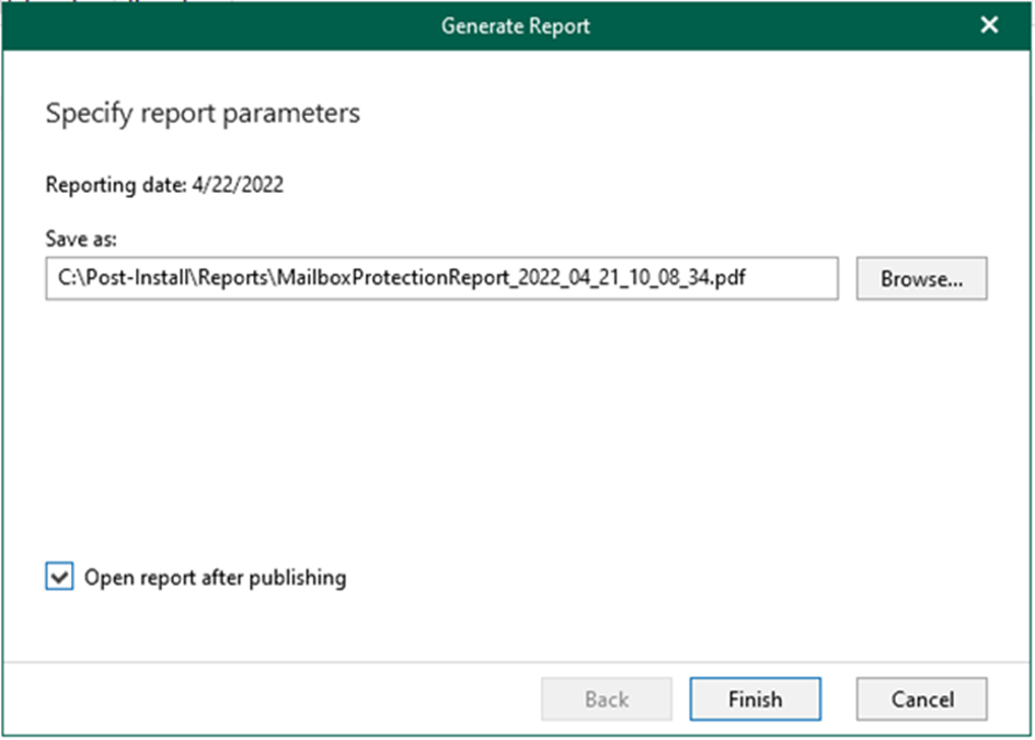 020523 2219 Howtocreate4 - How to create Mailbox Protection Reports from the Veeam Backup for Microsoft 365