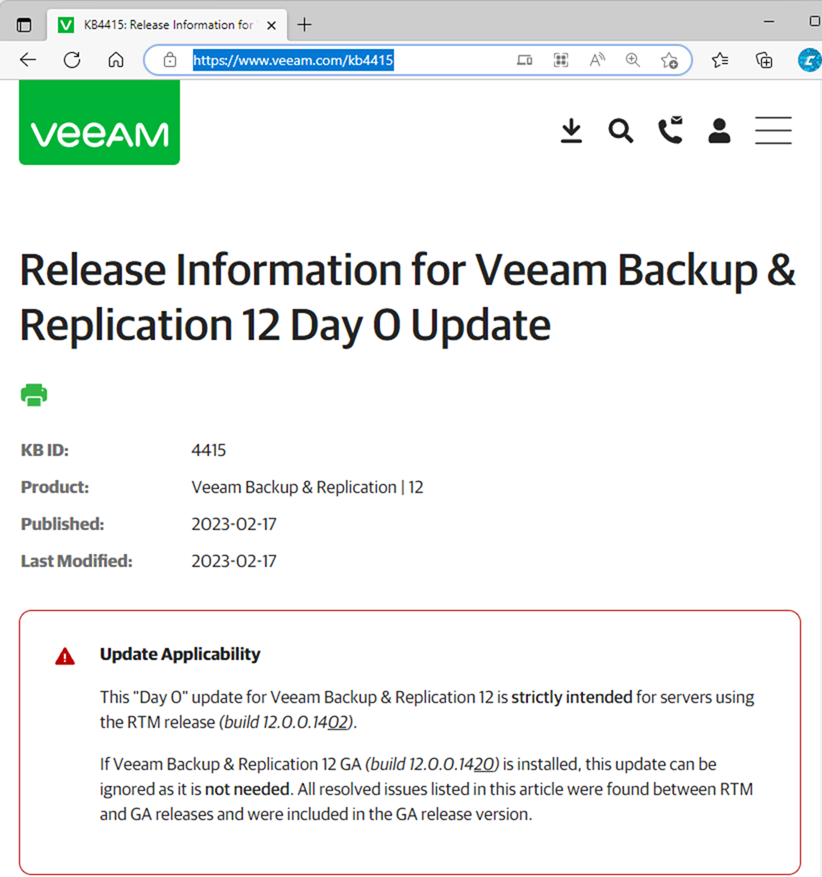 022023 2027 Howtoupdate1 - How to update Veeam Backup and Replication v12 RTM Console to GA version
