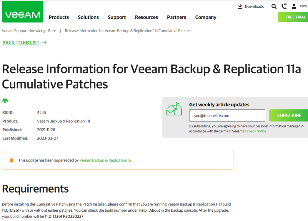 030723 2212 HowtoInstal1 - How to Install Veeam Backup & Replication 11a Cumulative Patches P20230227