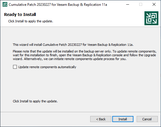 030723 2212 HowtoInstal6 - How to Install Veeam Backup & Replication 11a Cumulative Patches P20230227