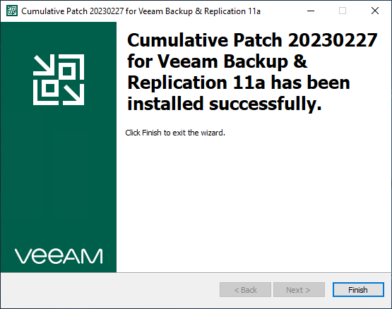 030723 2212 HowtoInstal7 - How to Install Veeam Backup & Replication 11a Cumulative Patches P20230227