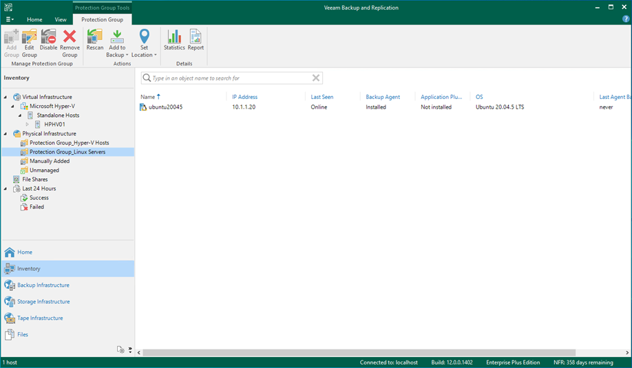 082323 2132 HowtoaddVee21 - How to add Veeam Agent to On-Premises Linux Physical machines at Veeam Backup and Replication v12