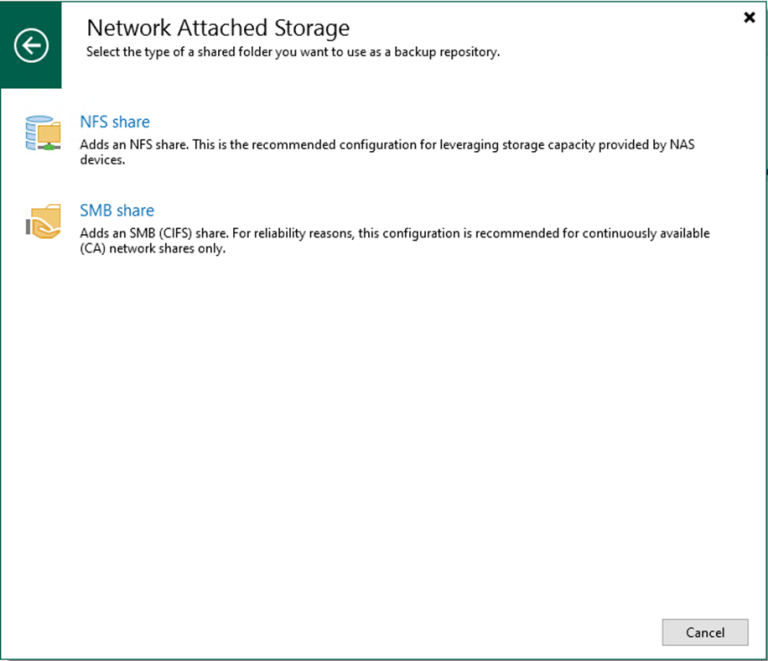 082523 1819 Howtoaddthe4 768x661 - How to add the Network Attached Storage (SMB or CIFS Shares) as a Backup Repository at Veeam Backup and Replication v12