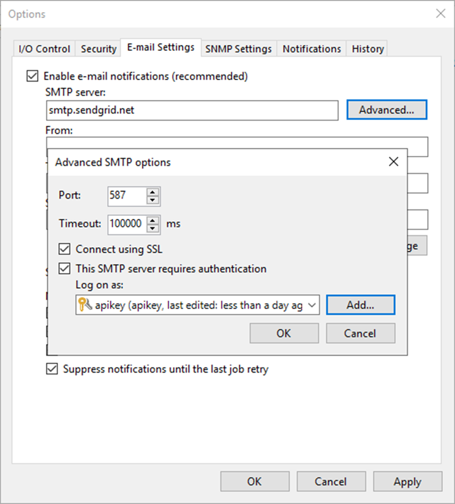 082723 1811 Howtoconfig47 - How to configure Notification with Free SendGrid Account of Azure at Veeam Backup and Replication v12