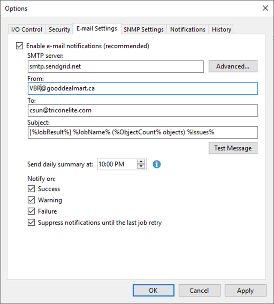 082723 1811 Howtoconfig48 - How to configure Notification with Free SendGrid Account of Azure at Veeam Backup and Replication v12