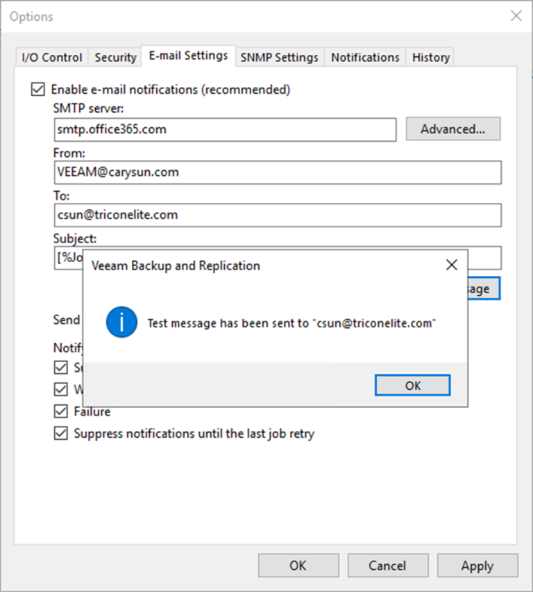 082723 1841 Howtoconfig19 768x852 - How to configure Notification with Microsoft 365 NON-MFA Account at Veeam Backup and Replication v12