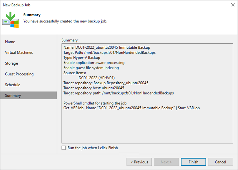 090323 1803 Howtocreate45 - How to create an Immutable Backup job to backup the specified VMs at Veeam Backup and Replication v12