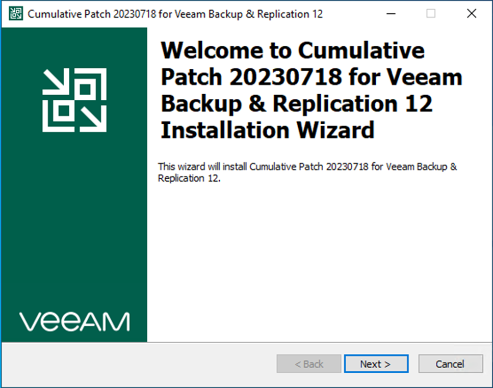 092323 1945 HowtoInstal8 - How to Install Veeam Backup & Replication 12 Cumulative Patches P20230718