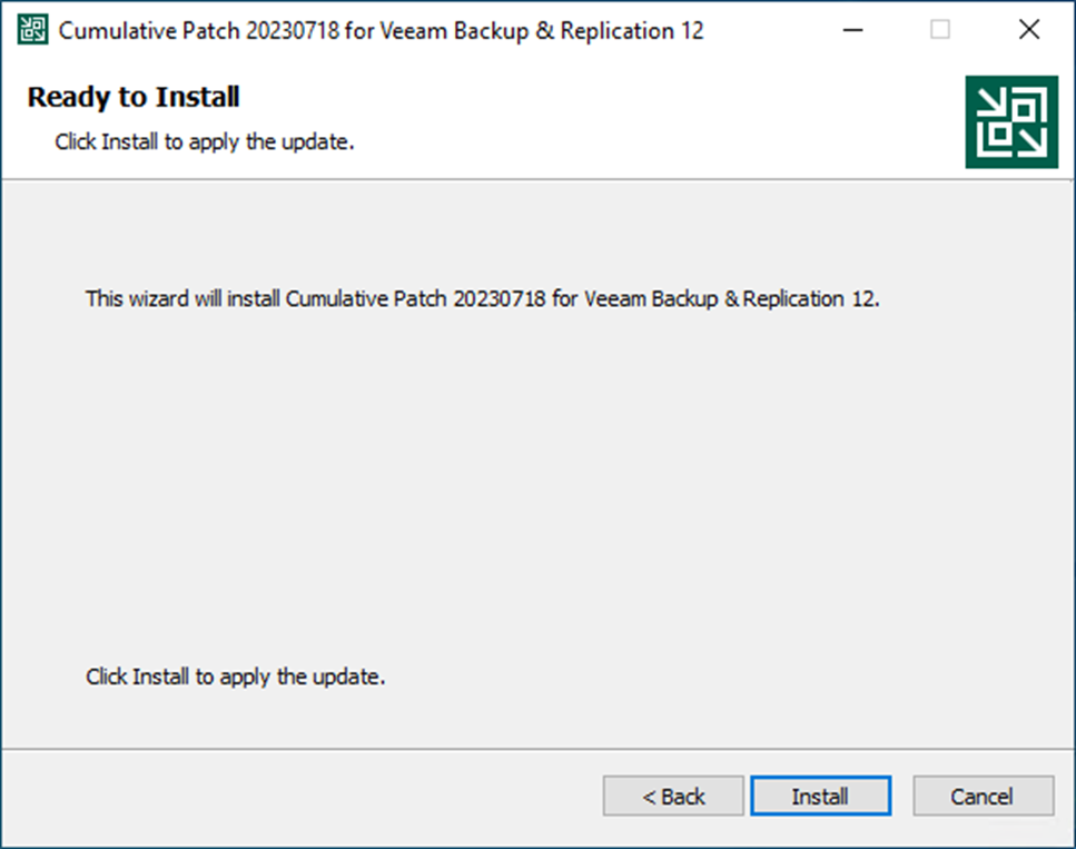 092323 2144 HowtoInstal5 - How to Install Cumulative Patches P20230718 for Veeam Backup & Replication Console 12