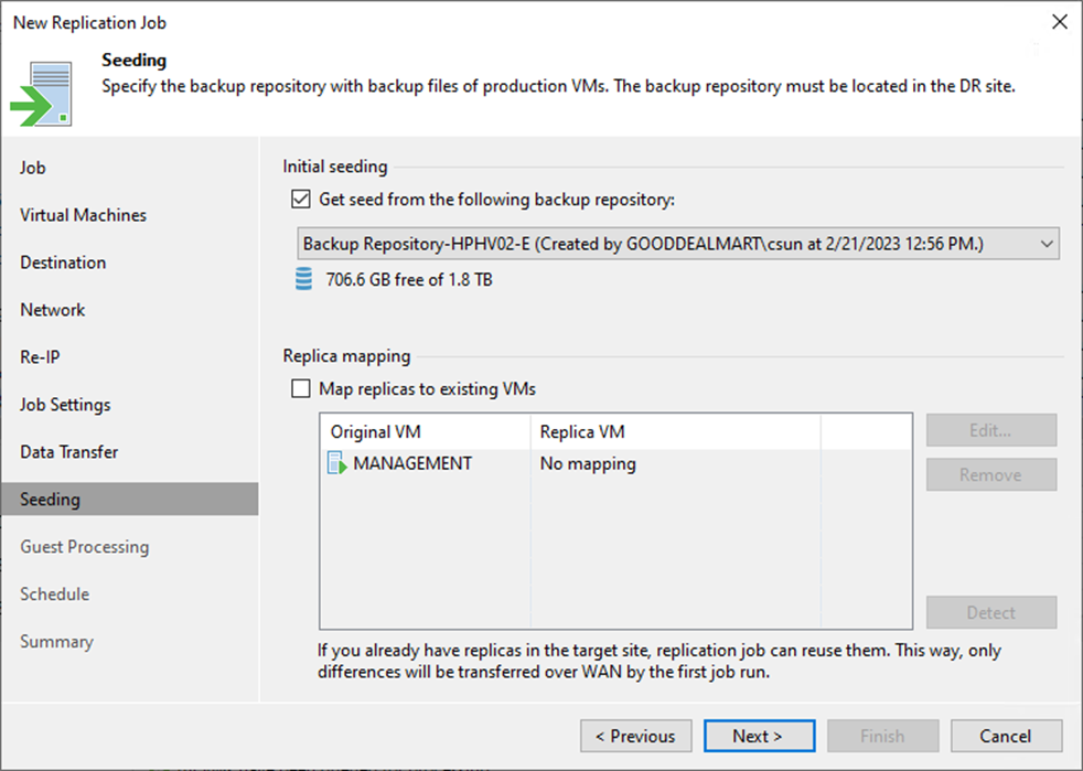 092423 2341 Howtocreate38 - How to create a Replication job with seeding to the Disaster Recovery Site at Veeam Backup and Replication v12