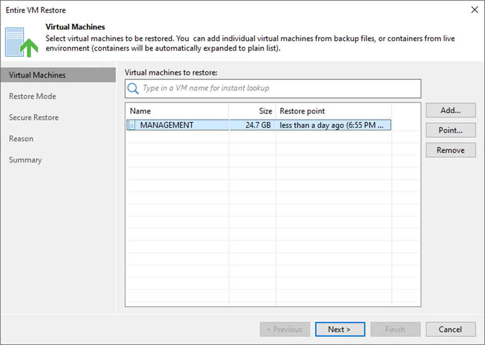 100923 0506 SecureResto4 - Secure Restore the Entire VM to the New Location at Veeam Backup and Replication v12