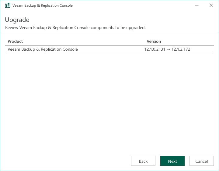 090924 1653 UpgradeVeea6 - Upgrade Veeam Backup and Replication Console to v12.1.2.172